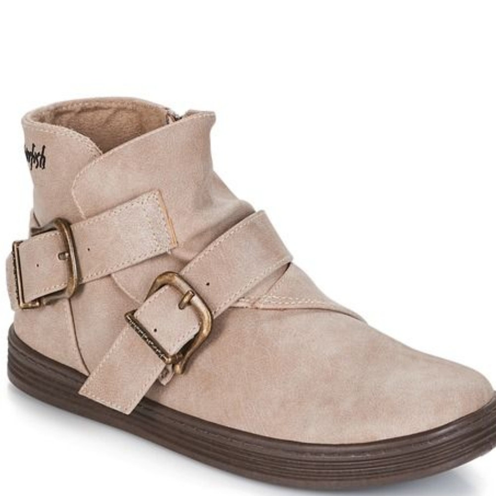Blowfish Light Tan Buckle Boots